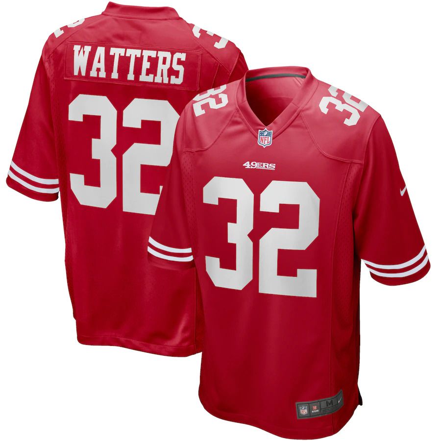 Men San Francisco 49ers 32 Ricky Watters Nike Scarlet Game Retired Player NFL Jersey